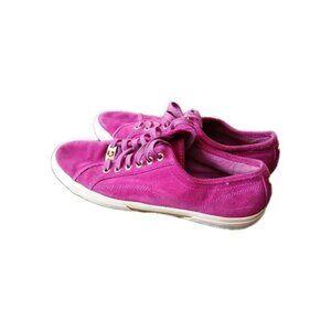 Michael Kors Womens 9.5 Fuchsia Suede Lace Up Sneakers Barbiecore Streetwear